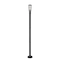 Z-Lite Helix 1 Light Outdoor Post Mounted Fixture, Black And Clear Seedy 591PHM-567P-BK - alternate 2